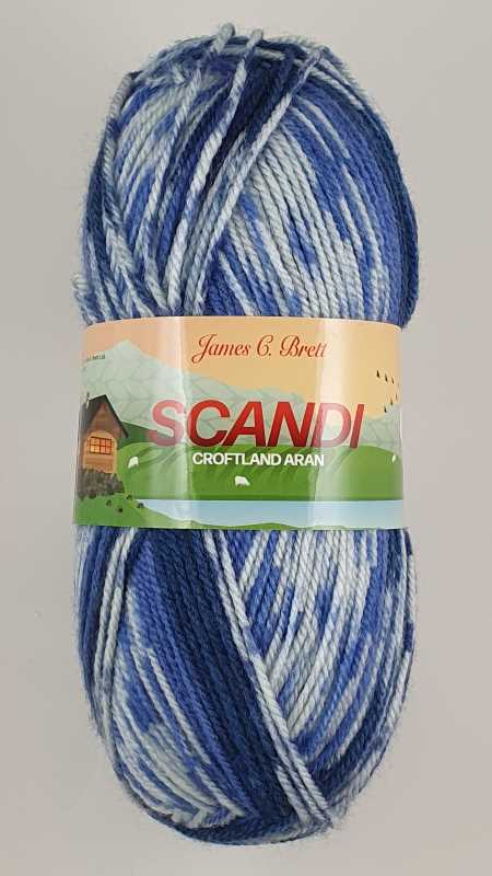 James C Brett - Scandi Croftland Aran - A302 Blue Skies